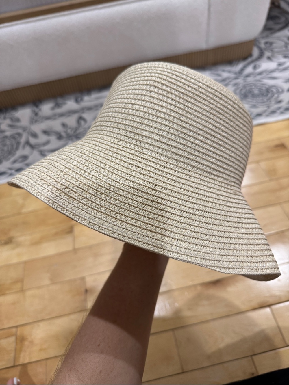 Classic Cream Straw Bucket Hat